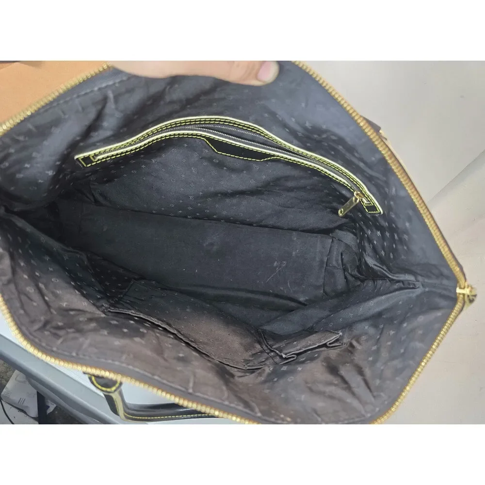 Black leather Louis Vuitton locKit bag